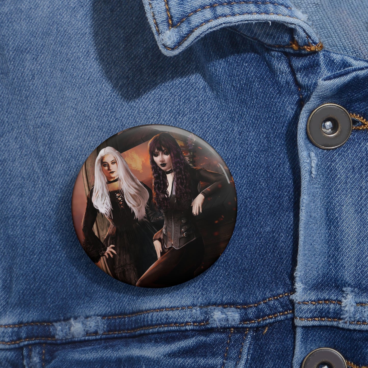 Death & Misery in Hell Pin Button