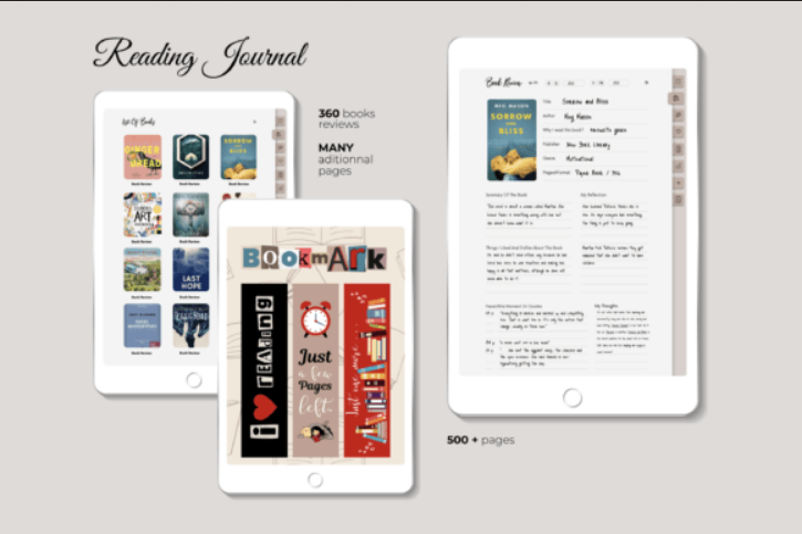 Digital Reading Journal, Clickable Book