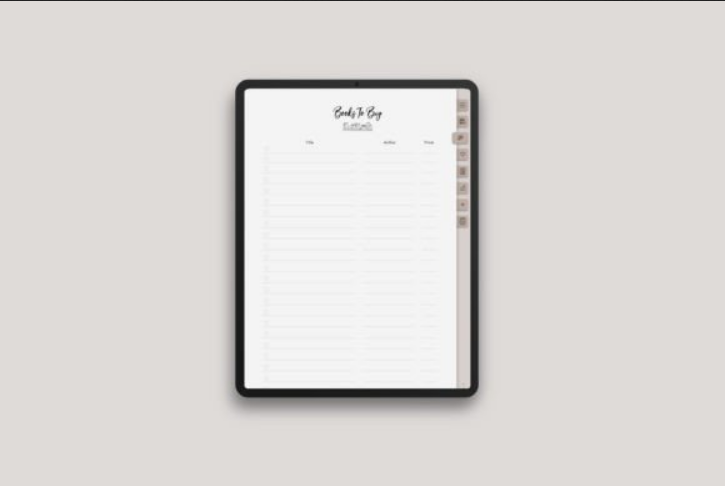 Digital Reading Journal, Clickable Book