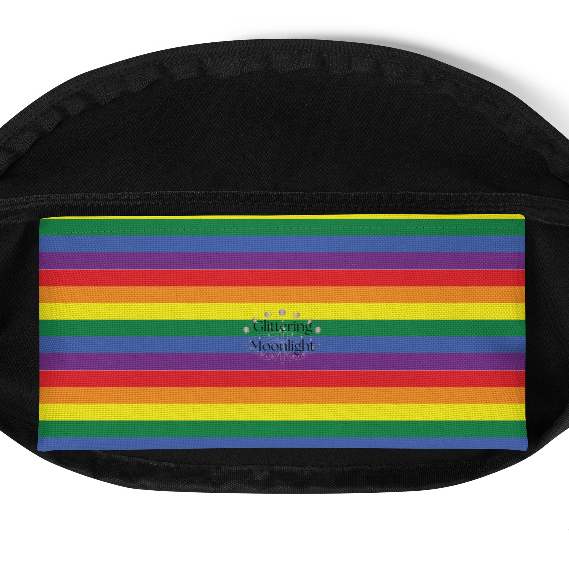Pride Rainbow Fanny Pack inside pocket view