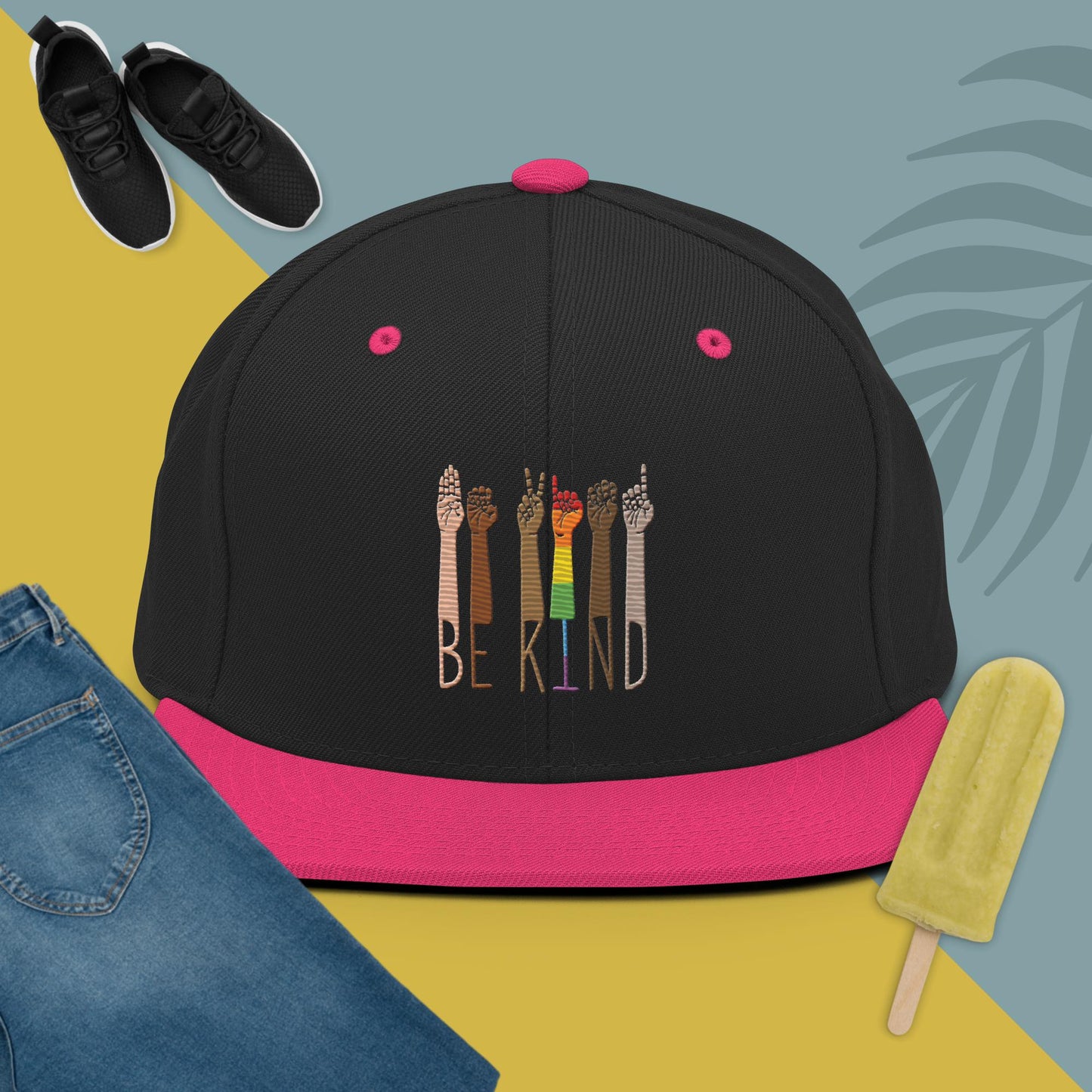 Be Kind Sign Snapback Hat