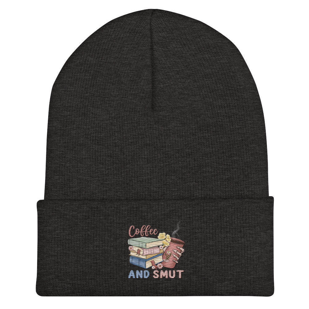 Coffee and Smut Cuffed Beanie