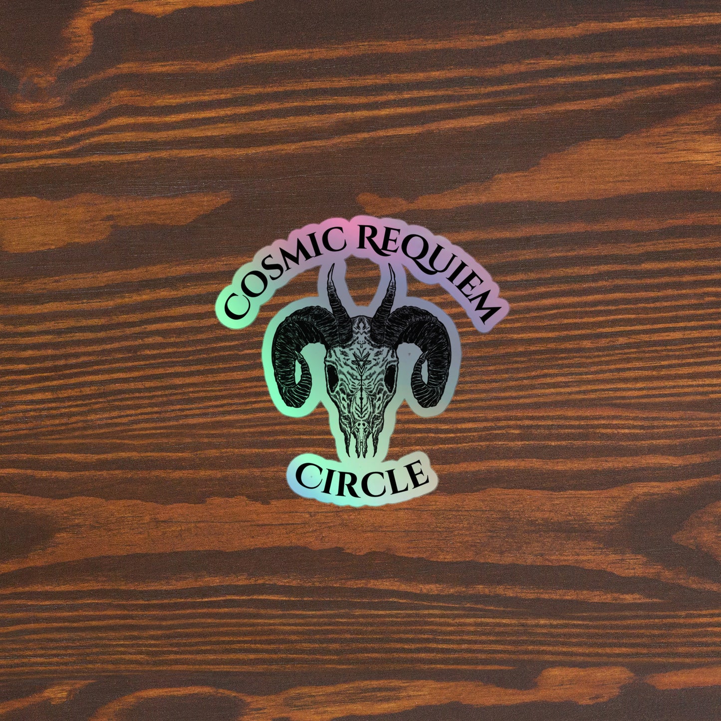 Cosmic Requiem Circle Holographic sticker