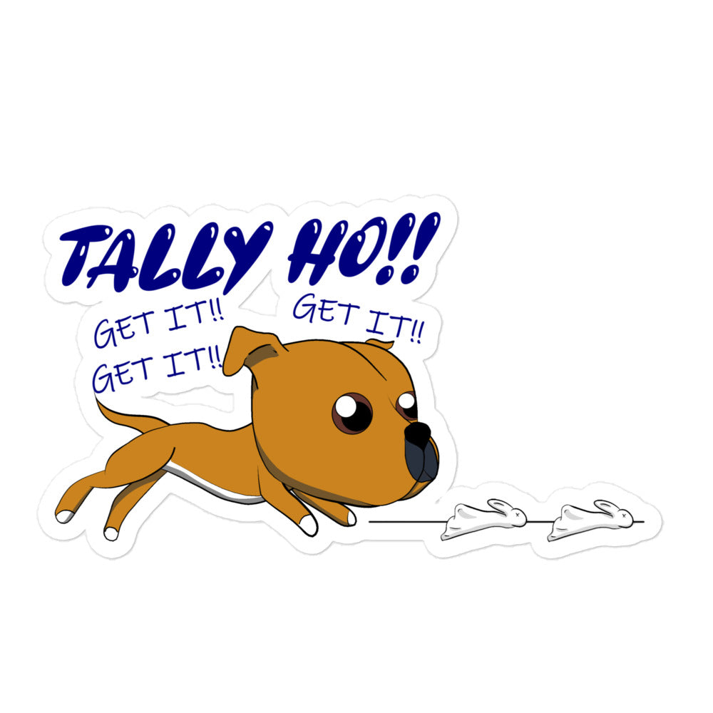 Tally Ho Staffy Sticker