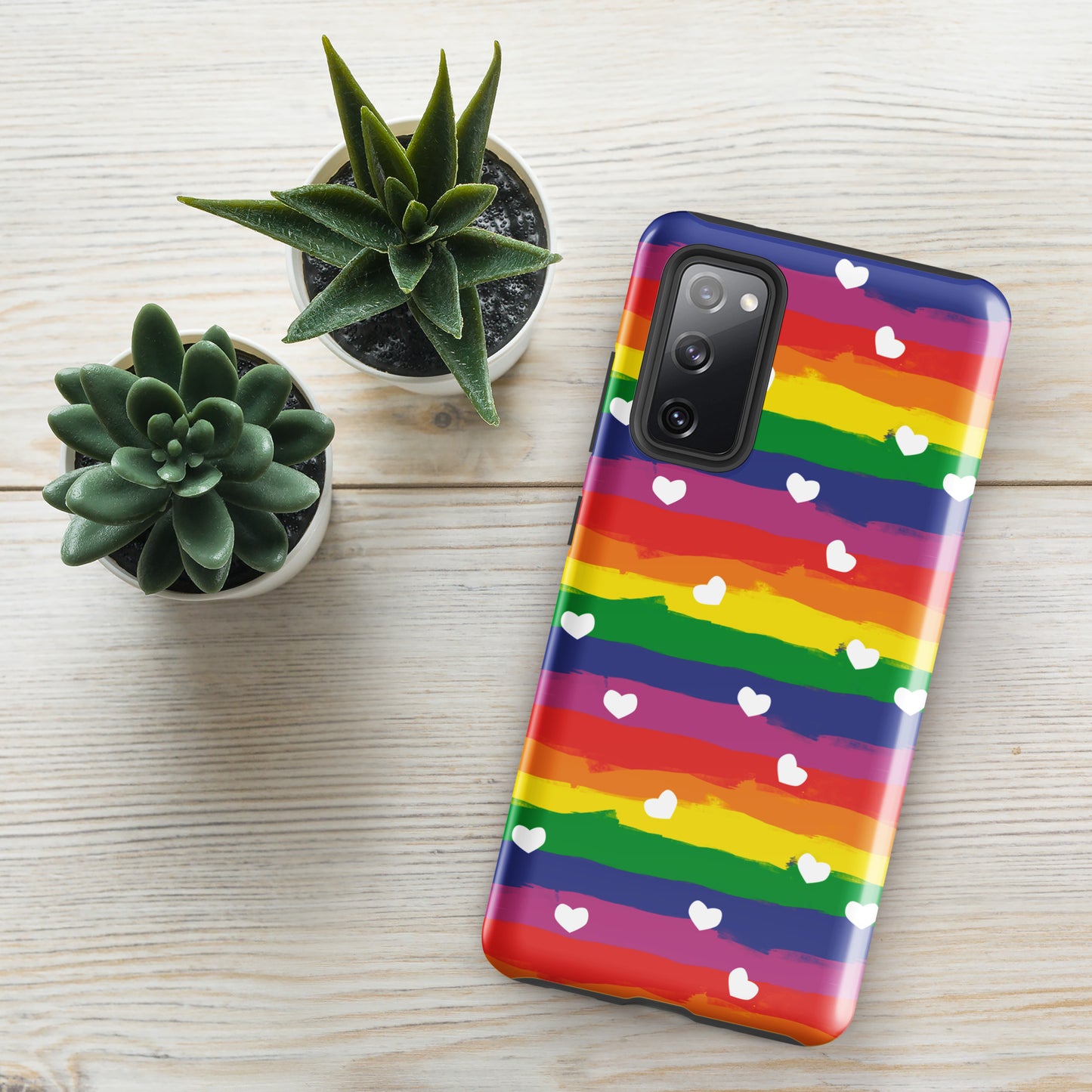 Rainbow Hearts Tough case for Andriod