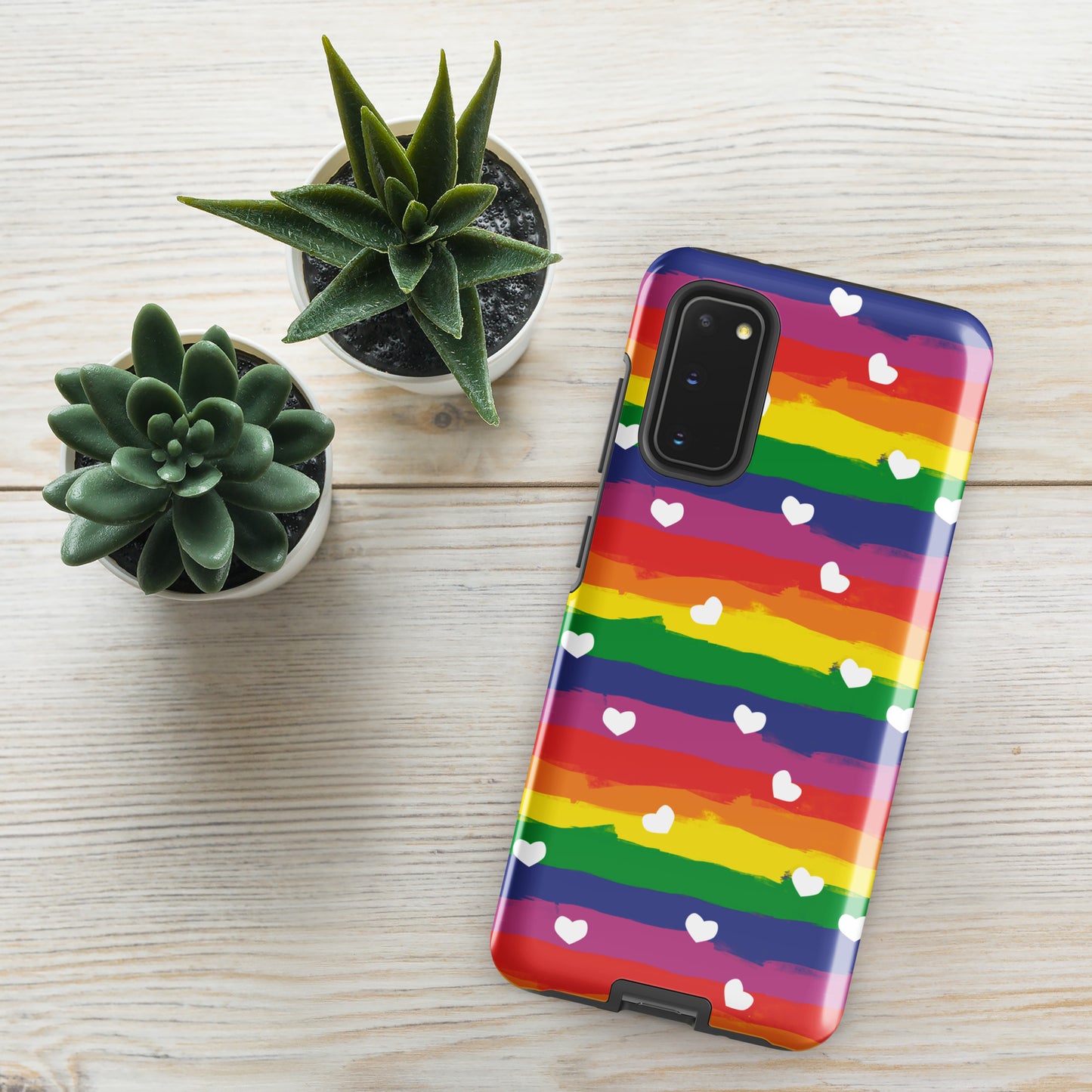 Rainbow Hearts Tough case for Andriod