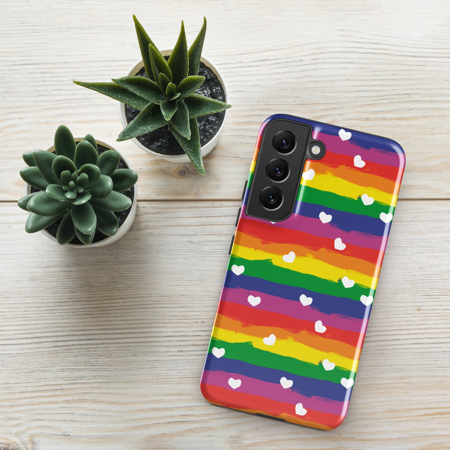 Rainbow Hearts Tough case for Andriod