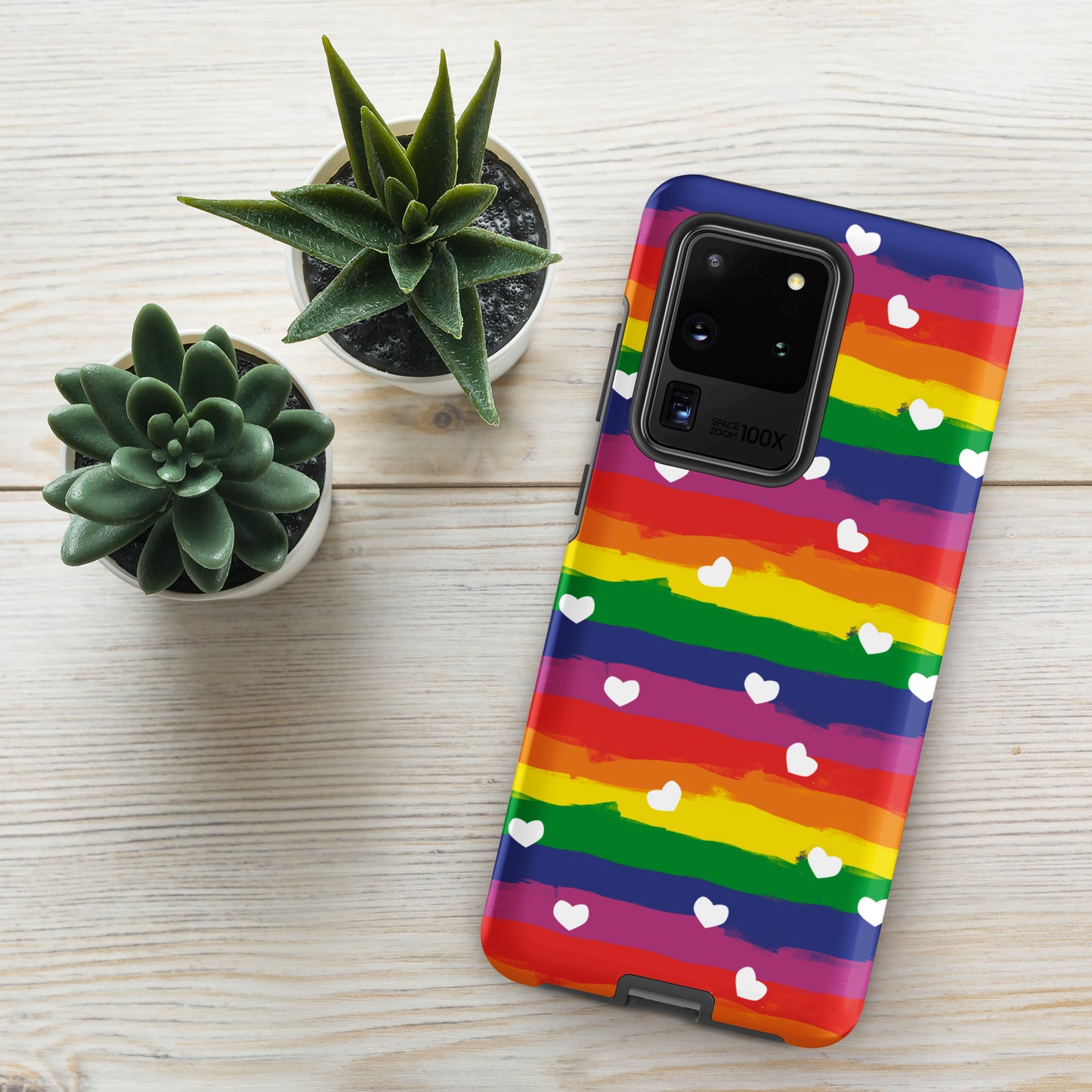 Rainbow Hearts Tough case for Andriod