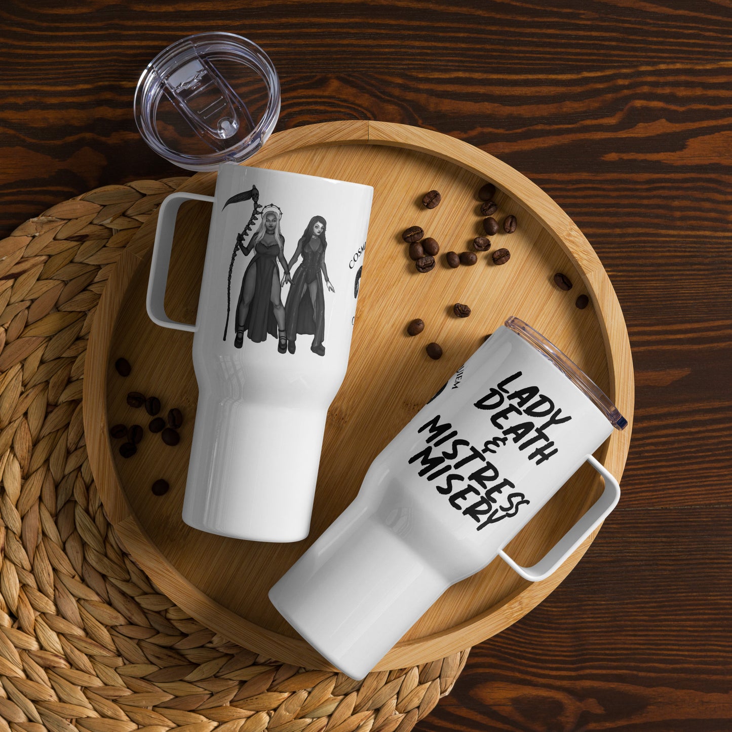 Death & Misery Travel mug with a handle