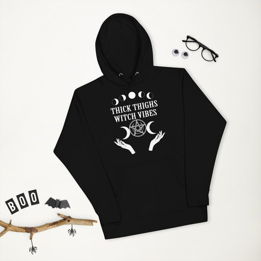 Thick Thighs & Witchy Vibes Unisex Hoodie