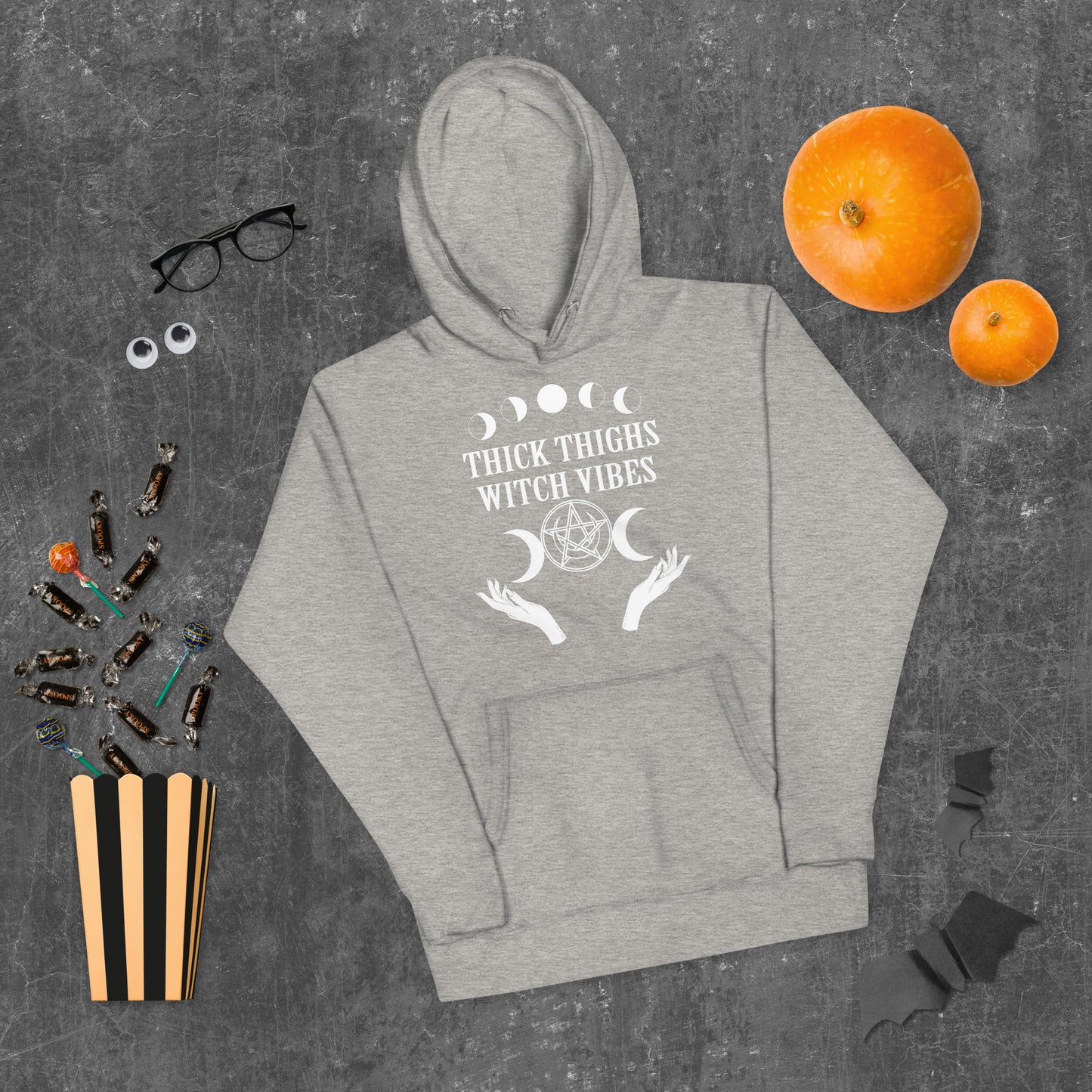 Thick Thighs & Witchy Vibes Unisex Hoodie