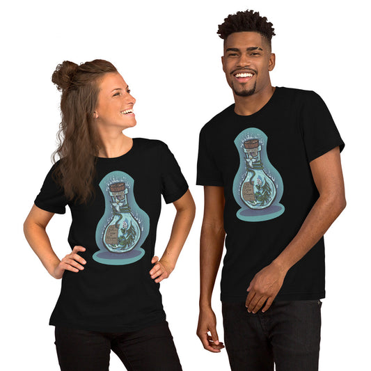 "Whispers Across the Styx" Potion Bottle T-Shirt by Madam__lj