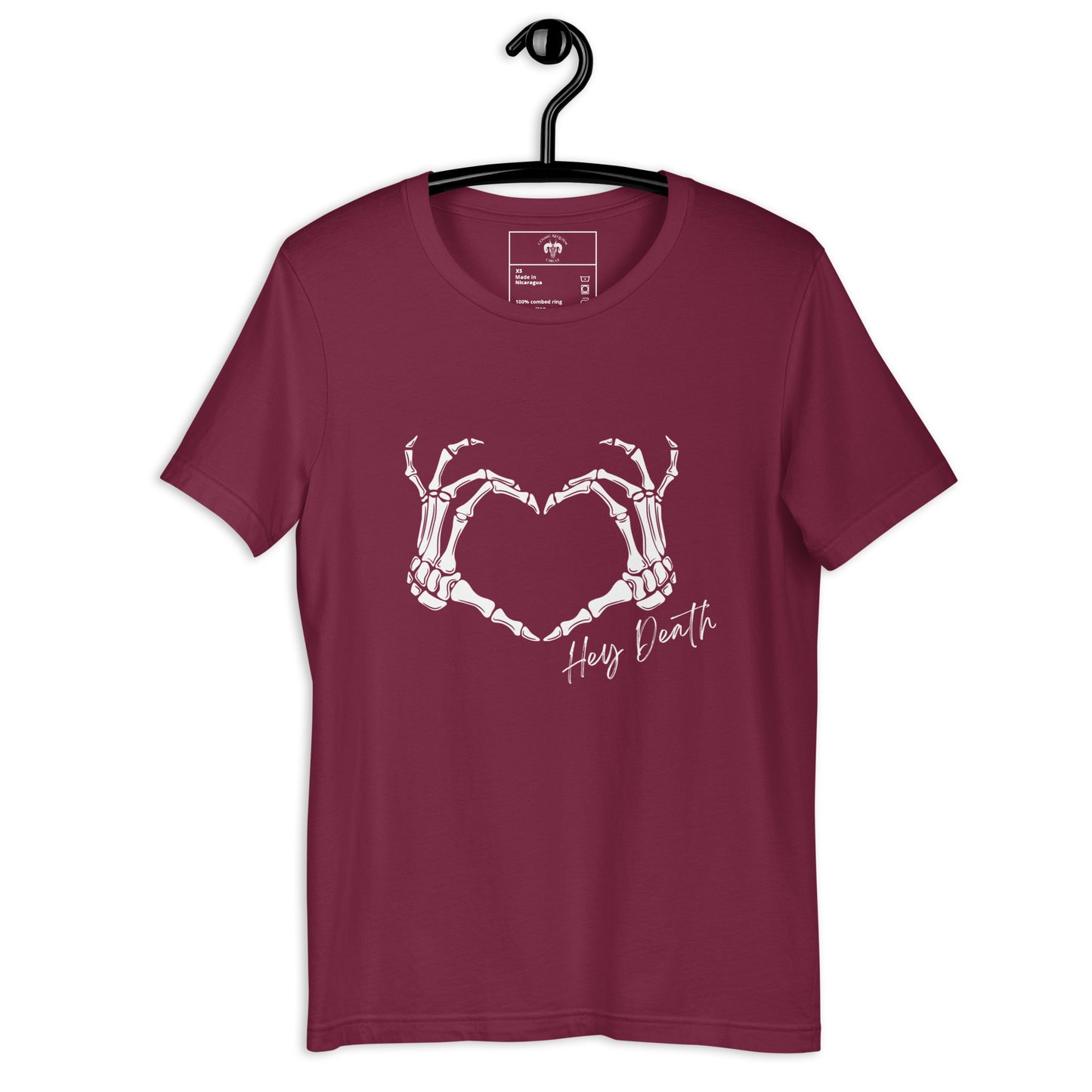 Hey Death Skeleton Heart Hands Unisex t-shirt