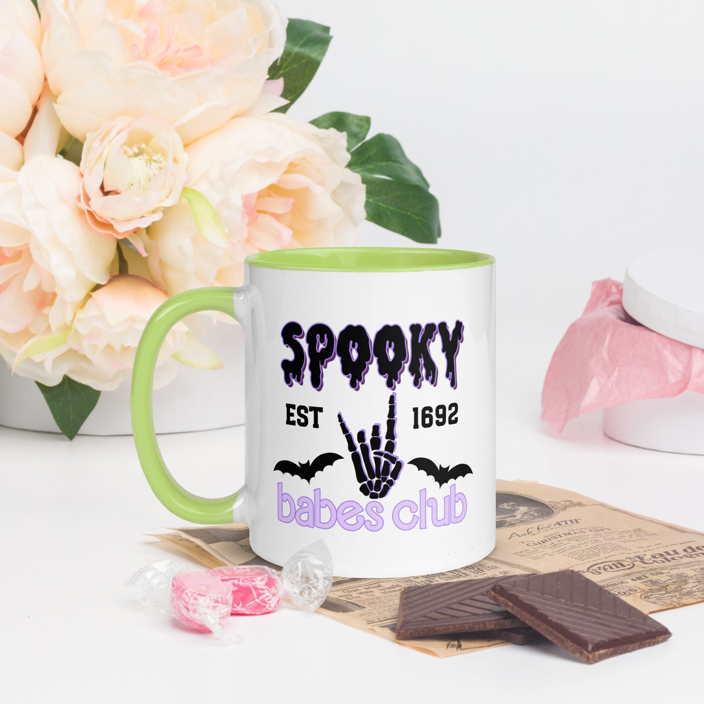 Spooky Babe Club Mug with Color Inside