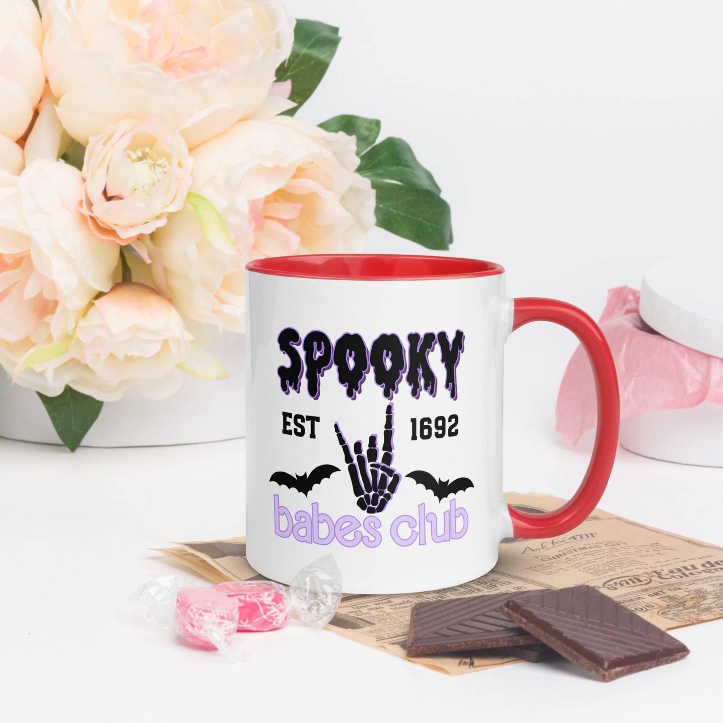 Spooky Babe Club Mug with Color Inside